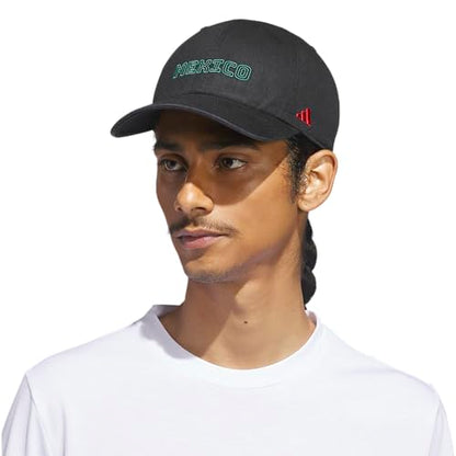 adidas Men's Ultimate Hat Baseball Cap - color: Black/Bold Green/Better Scarlet/Mexico