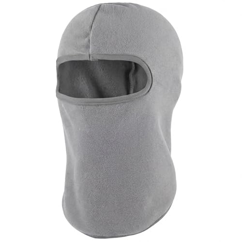 Kids Balaclava Ski Mask Winter Windproof Fleece Full Face Mask for Boy Girl - color: Grey