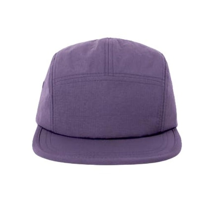 5 Panel Running Hat Waterproof Nylon Sun Hat Quick Dry Plain Baseball Cap for Men Women - color: Purple