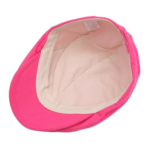 ZLYC 남성용 여름 플랫 캡 Scally Ivy Gatsby Newsboy Beret Driver Cabbie 사냥 모자 - color: 솔리드 핫 핑크