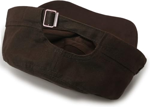Army Cadet Cap for Men Women Military Flat Top Cap Baseball Caps - color: Coffee