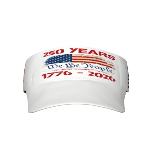 United States 250th Anniversary Hat USA Est 1776 America Patriotic Visor Cap Adjustable Sun Hat for Women Men Sports Beach - color: Black18