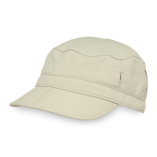 Sunday Afternoons Sun Tripper Cap, UPF 50+ Unisex Cadet Cap - color: Cream/Gray, size: Medium