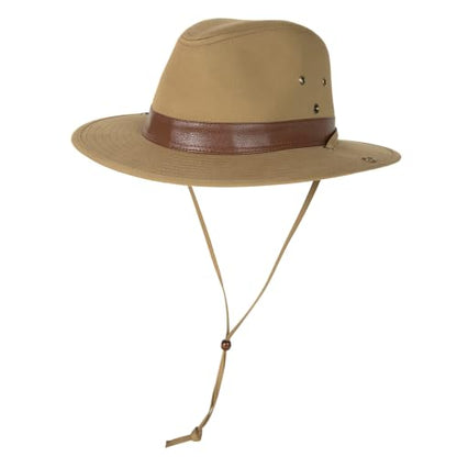 TOP-EX Aussie Safari Sun Hat for Men & Women, UPF 50+ Wide Brim, M-XXL Fit - color: Khaki, size: Medium