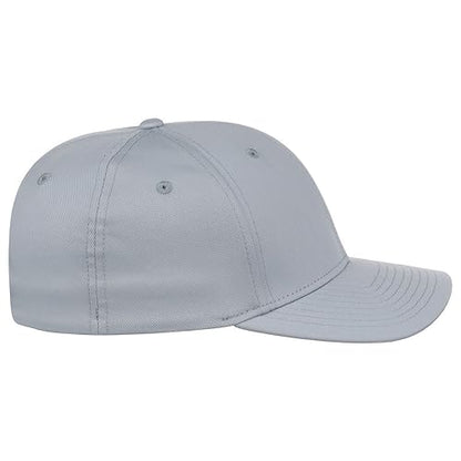 Lids Blank All Star Classic Structured Stretch Fitted Baseball Cap – Curved Bill Hat for Men and Women - color: Light Grey, size: Large-X-Large