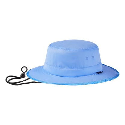 UPF 50+ Foldable Sun Hat Patterned Under Brim Bucket Hats for Summer Hiking Fishing Beach Safari Men Women - color: Clear Sky Blue, size: Large