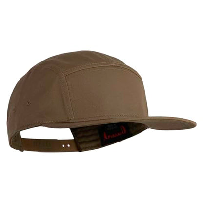 5 Panel Superior Cotton Twill Flat Bill Camper Cap - color: Coyote Brown
