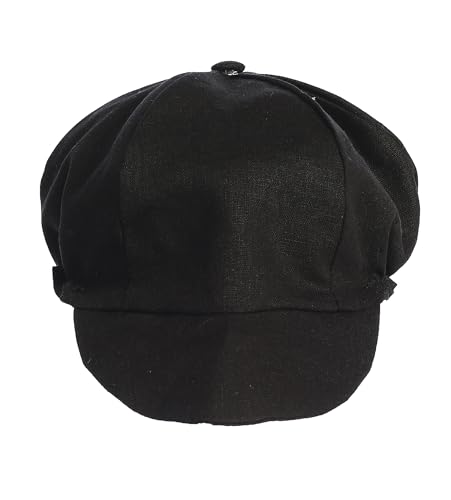 Made in USA - Baby Boy Newsboy Cap, Toddler Newsboy Hats for Boys, Scally Caps for Boys, Boys Page Boy Caps - color: Black, size: 4T
