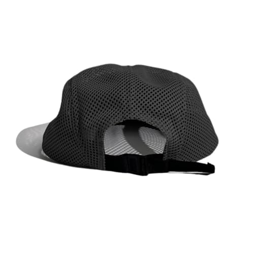 FASHIXD Mesh 5 Panel Runner Hat for Men Flat Brim Quick Dry Running Hat - color: Black