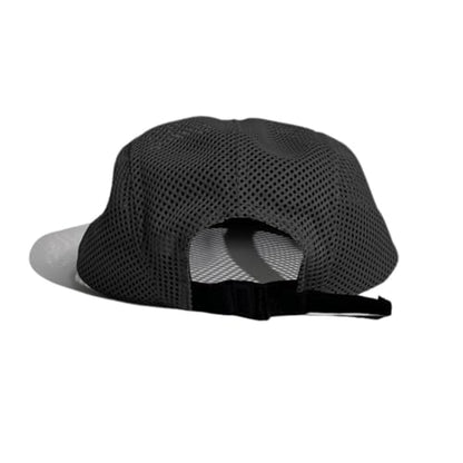 FASHIXD Mesh 5 Panel Runner Hat for Men Flat Brim Quick Dry Running Hat - color: Black