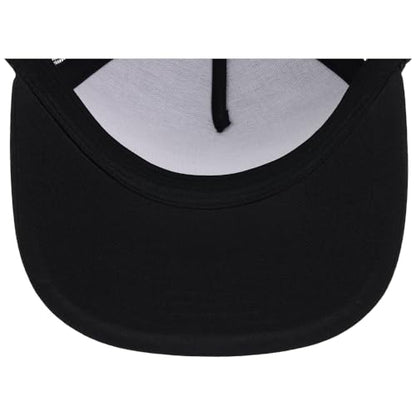 Lids Blank Essential 5-Panel Trucker Adjustable Snapback Hat - color: Black
