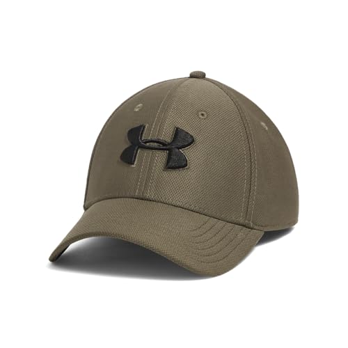 Under Armour Men's Heathered Blitzing 3.0 Cap - color: (390) Marine Od Green / Marine Od Green / Black, size: Medium-Large