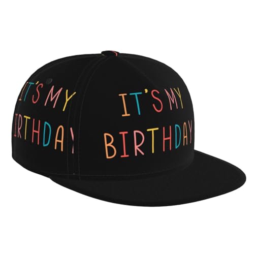 Happy Birthday Snapback Hat for Men and Women, Flat-Brimmed Hat, Adjustable Hip Hop Baseball Cap for Birthday Party - color: Birthday 2