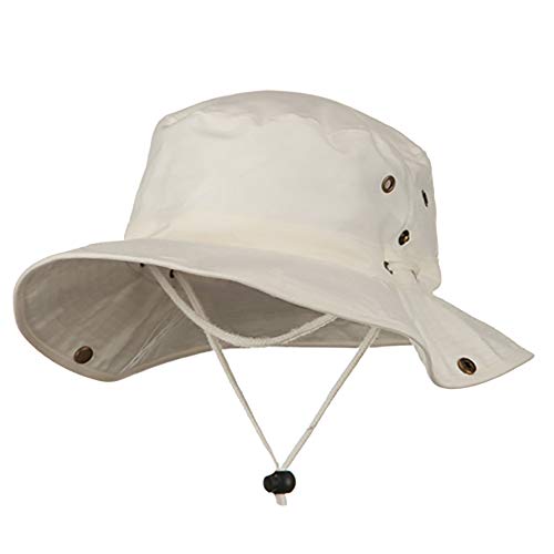 Extra Big Size Brushed Twill Aussie Hats - color: Beige, size: XX-Large-3X-Large