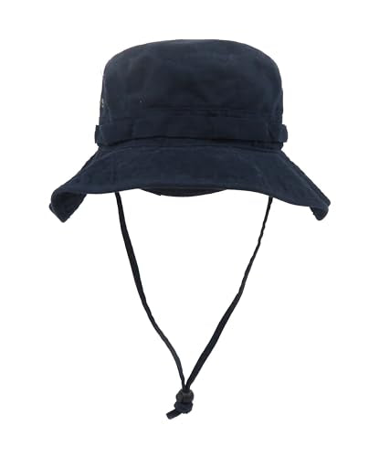 Bucket Hat UV Protection Sun Hat, Boonie Fishing Safari Hats for Outdoors - color: Navy Blue
