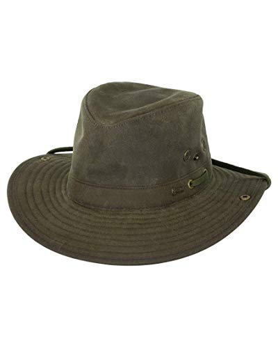 Outback Trading Company Women's 1497 River Guide UPF 50 Waterproof Breathable Outdoor Cotton Oilskin Hat - color: Sage, size: Large