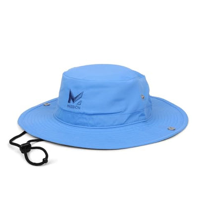MISSION Cooling Bucket Hat - Unisex Wide-Brim Hat for Men & Women - Lightweight, Foldable & Durable - Cools Up to 2 Hours - color: Vibrant Blue