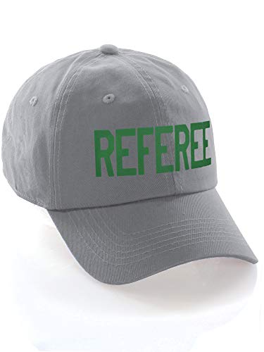 Classic Referee Hat Premium Cotton Low Profile Unstructured Adjustable Strapback - color: Grey Green