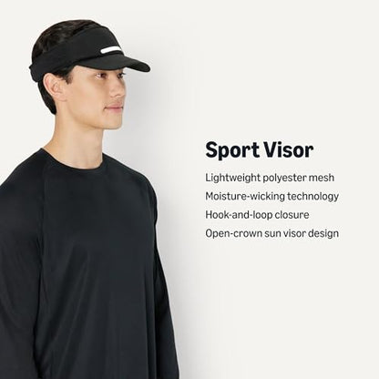 Amazon Essentials Men's Lightweight Golf Sport Visor - color: Black