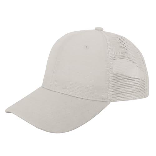 ZH 12 Pack Mesh Trucker Hats, Bulk Baseball Caps for Men and Women, Trucker Cap Wholesale - color: Beige