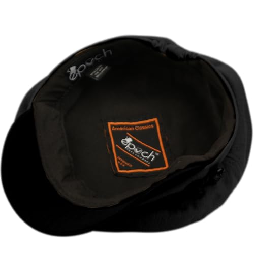 EPOCH Men's Summer Cotton Greek Fisherman Sailor Fiddler Driver Hat Flat Cap - color: Black