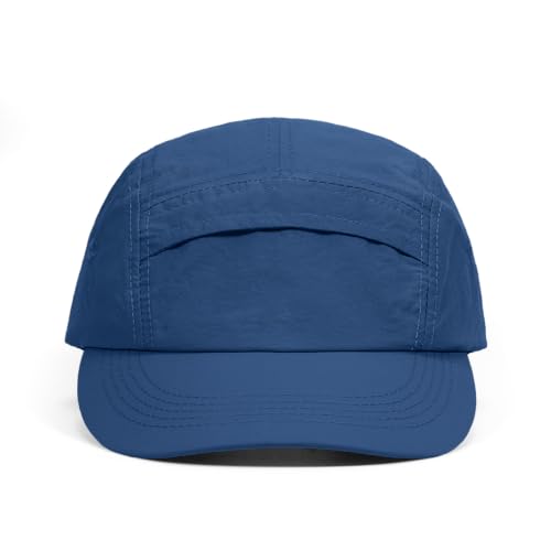 Clakllie Quick Dry Short Brim Cap for Men Lightweight 6 Panel Baseball Cap Golf Dad Hats Women's Running Trucker Hat - color: Blue-gd50