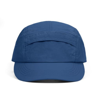 Clakllie Quick Dry Short Brim Cap for Men Lightweight 6 Panel Baseball Cap Golf Dad Hats Women's Running Trucker Hat - color: Blue-gd50