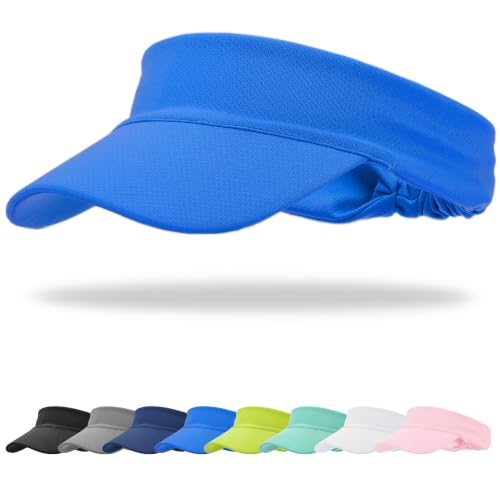 Cooling Stretchy Visor Hat Sports Sun Headband UV Visors Hats - color: Royal Blue