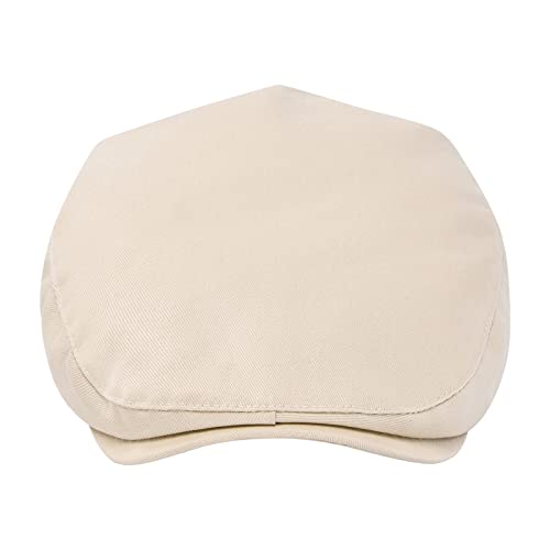 STARANCE Men Thin Cotton Gatsby Newsboy Cap - color: Khaki, size: 7 3/4