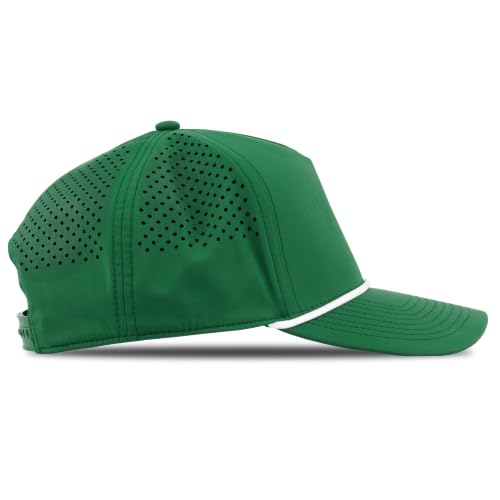 Branded Bills Bare Curved 5 Panel Rope Hat for Men - color: Kelly Green