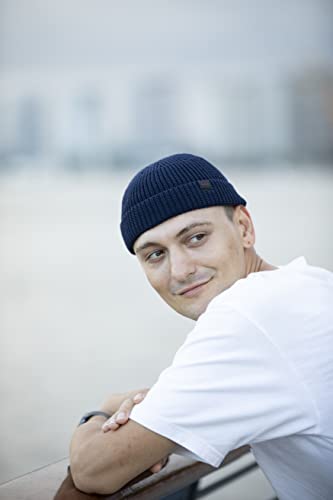Fisherman Beanie Hats for Men Women,Knit Trawler Skull Cap,Watch Cap,Spring Fall Winter Warm Short Hats - color: (Cotton)-after Midnight-m