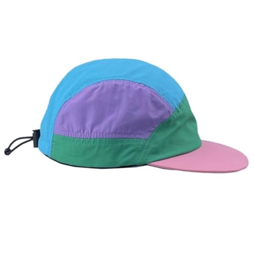 FASHIXD 5 Panel Hats for Men Baseball Cap Outdoor Sports Running Cap - color: Green/Blue