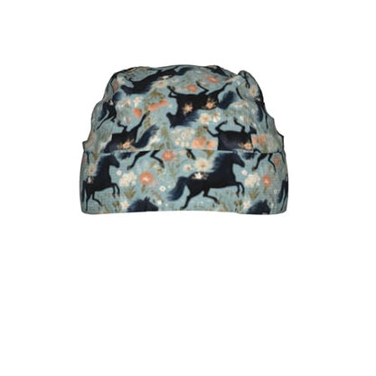 Adjustable Cycling Cap, Quick Dry Sports Bandana Skull Cap Helmet Liner - color: Funny Horses Flower
