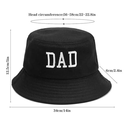 Bucket Hat Beach Sun Hat Fishing Hat for Women Men, Summer Outdoor Travel Packable Fisherman Hat - color: Dad