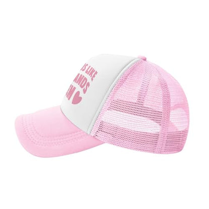 Funny Trucker Hats for Women Country Women's Trucker Hats Breathable Mesh Summer Caps Adjustable Pink Hats - color: That Sounds Like My Husbands Problem