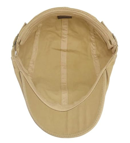 Initlove Mens Newsboy Cap Cotton Ivy Hat Beret Hats for Driving - color: Khaki