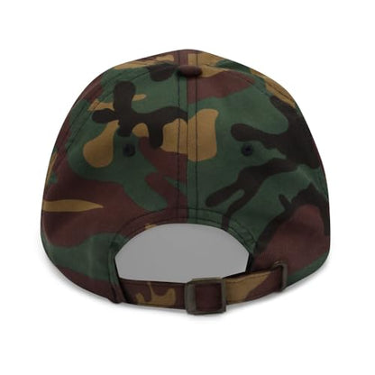 NX Feral Embroidered Curved Bill Cap Relaxed Fit Low Crown Adjustable Dad Hat - color: Green Camo