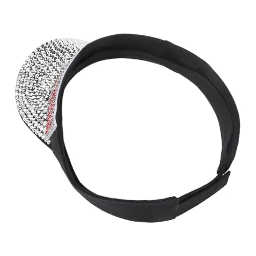 Shiny Rhinestones American Flag Sun Visor Hat Summer Outdoor Open Top Baseball Cap Adjustable Sparkly Party Headwear - color: American Flag - Black