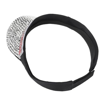 Shiny Rhinestones American Flag Sun Visor Hat Summer Outdoor Open Top Baseball Cap Adjustable Sparkly Party Headwear - color: American Flag - Black