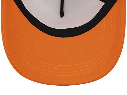 Lids Blank Basic Foam Trucker Adjustable Snapback Hat - color: White/Neon Orange