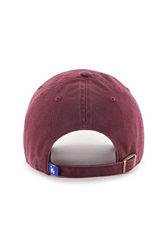 47 Los Angeles Dodgers Olive MLB Ballpark Camo Clean Up Cap - color: Dark Maroon