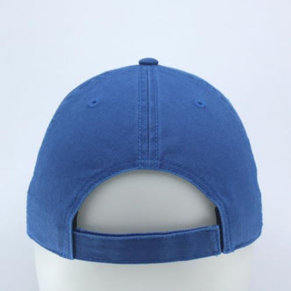 Plain Washed Cotton Adjustable 6 Panel Dad Hat Baseball Cap - color: Royal
