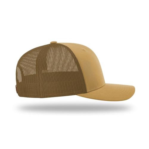 Richardson 112 Classic Six-Panel Adjustable Snapback Trucker Cap - color: Amber Gold