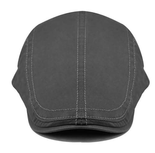 Initlove Mens Newsboy Cap Cotton Ivy Hat Beret Hats for Driving - color: Grey