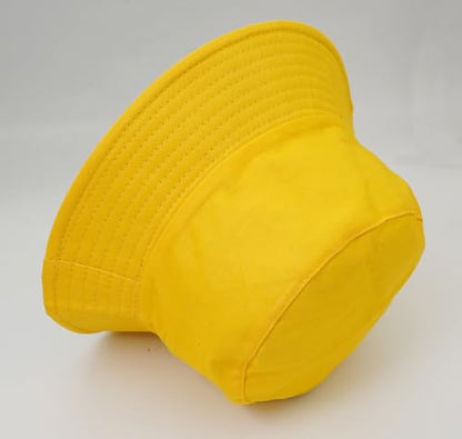DIYDECAL Summer Bucket Hat,Beach Sun Hat Double-Sided Fisherman Hat for Men Women - color: Yellow