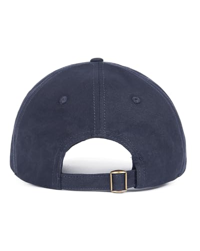 Zylioo Small Baseball Cap for Men Women, Adjustable Unstructured Dad Hat - color: Navy Blue-fits 21.7"-22.4"/55cm-57cm