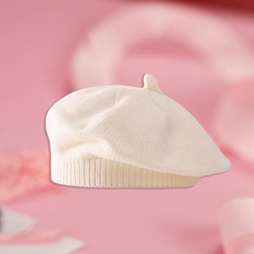 Infant Baby Boys Girls Beret Hat Fall Winter Knitted Beanie Hat Toddler Kids Beret Skull Hat French Artist Knit Hat - color: A-beige