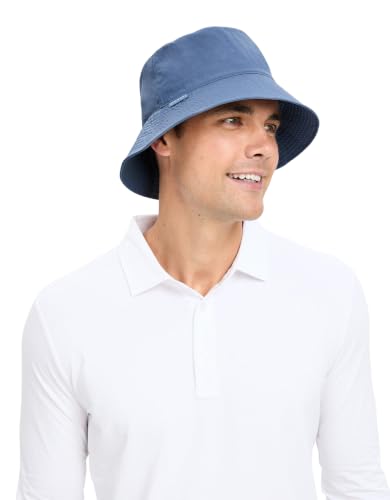 Solbari Unisex Bondi Bucket Hat UPF 50+ - color: Riviera Blue, size: Small-Medium