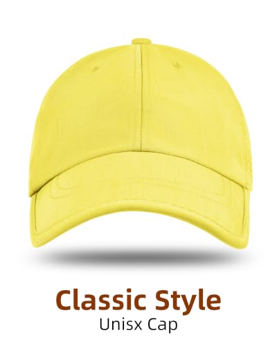 Rosoz Unisex Baseball Cap Vintage UPF 50+ Unstructured Men Women Dad Hat - color: Yellow