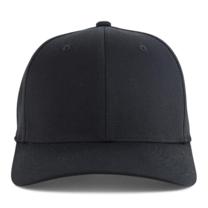 Armycrew XL-4XL Oversize Curved Bill Structured Stretch Fit Baseball Cap - color: New Black, size: 3X-Large-4X-Large